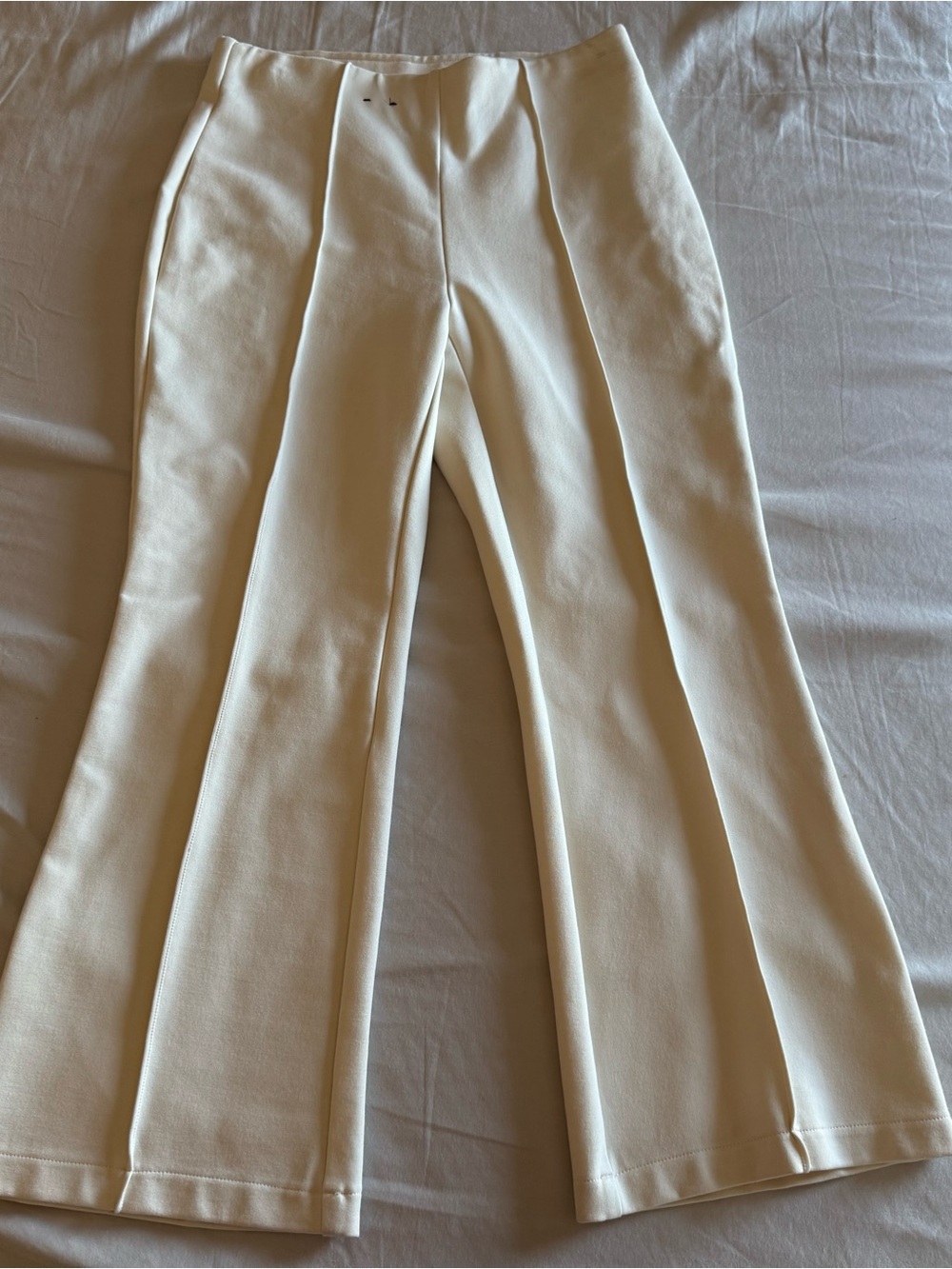 INC International Concepts Boot Cut Pull-On Cropped Pants Capris Stretch Cream S